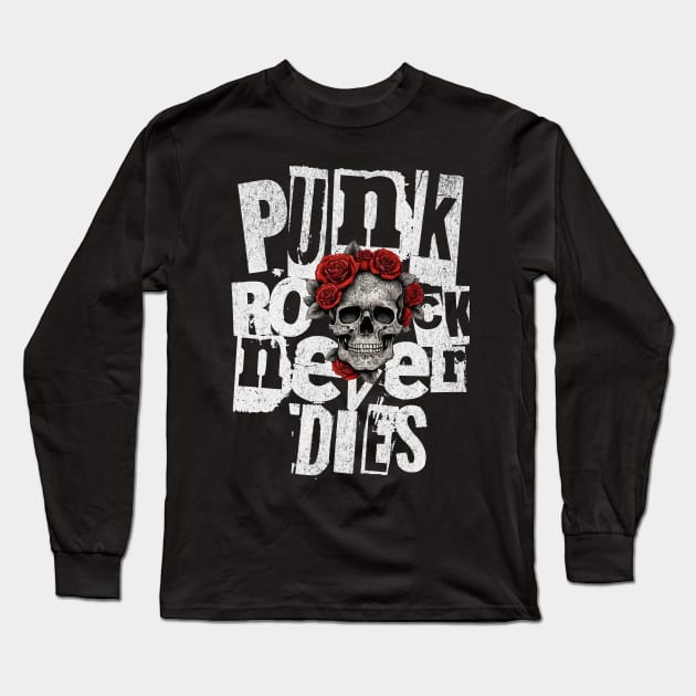 Punk Rock Never Dies Long Sleeve T-Shirt by Maison de Kitsch